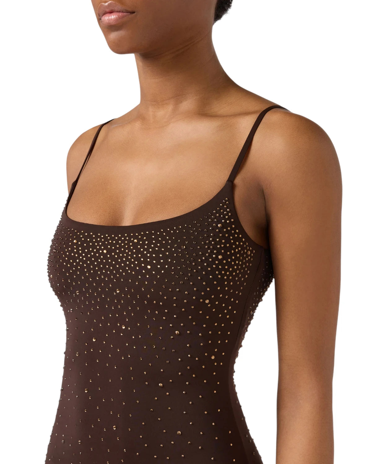 Abito lungo Evy con strass effetto degradé