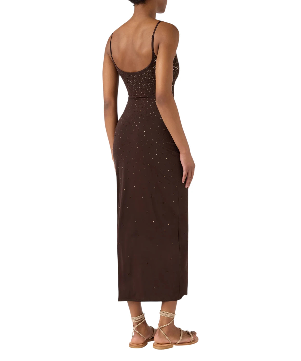 Abito lungo Evy con strass effetto degradé