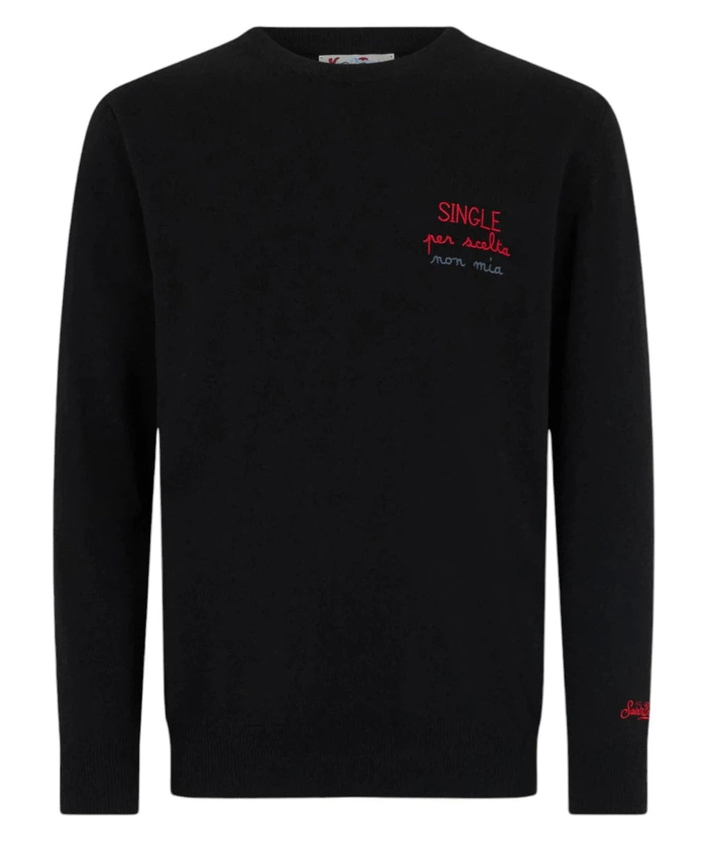 Maglione Heron con Ricamo Single per Scelta-Mc2 Saint Barth-Maglieria-Vittorio Citro Boutique