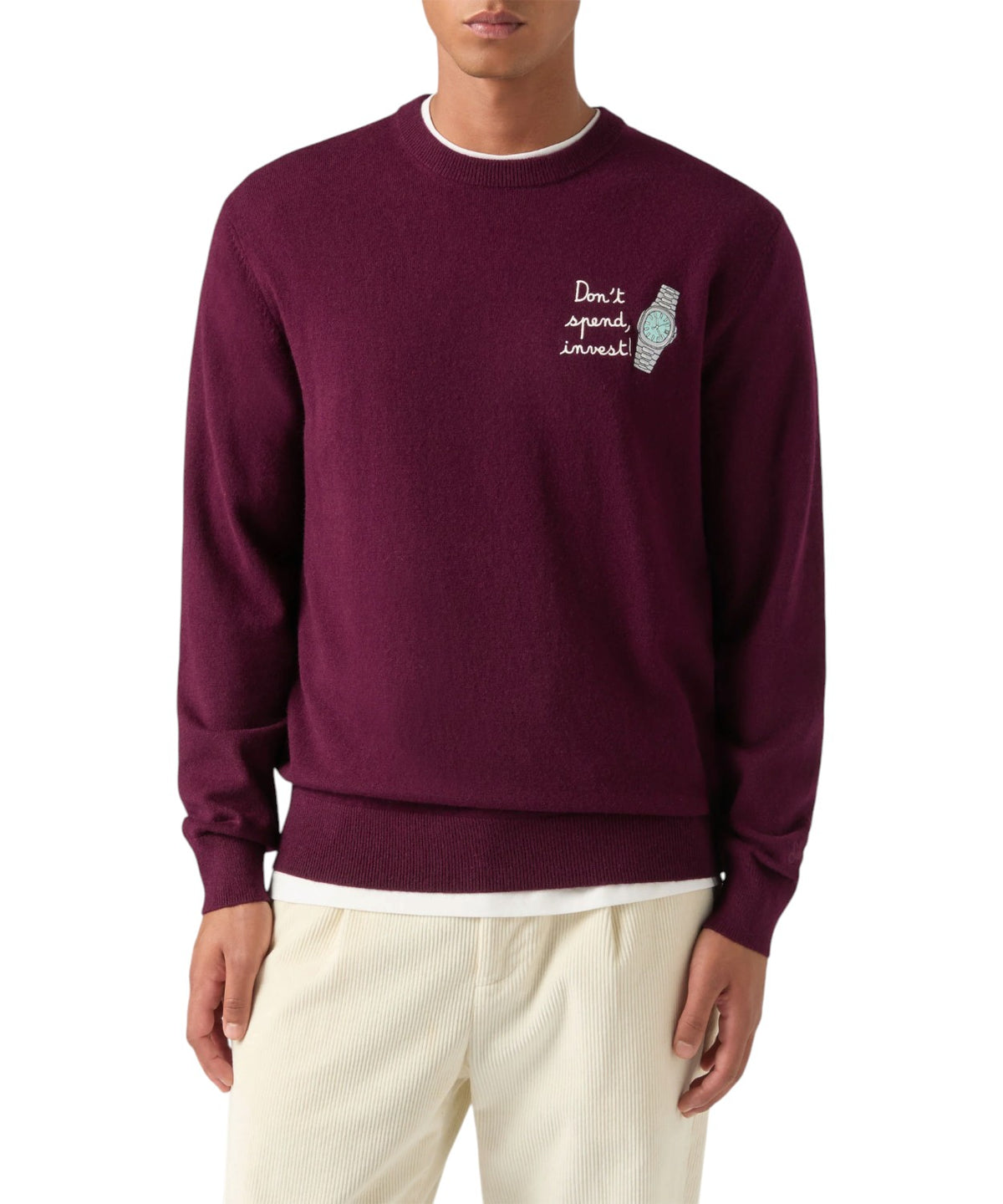Mc2 Saint Barth Maglione cashmere Heron Light con ricamo Watch