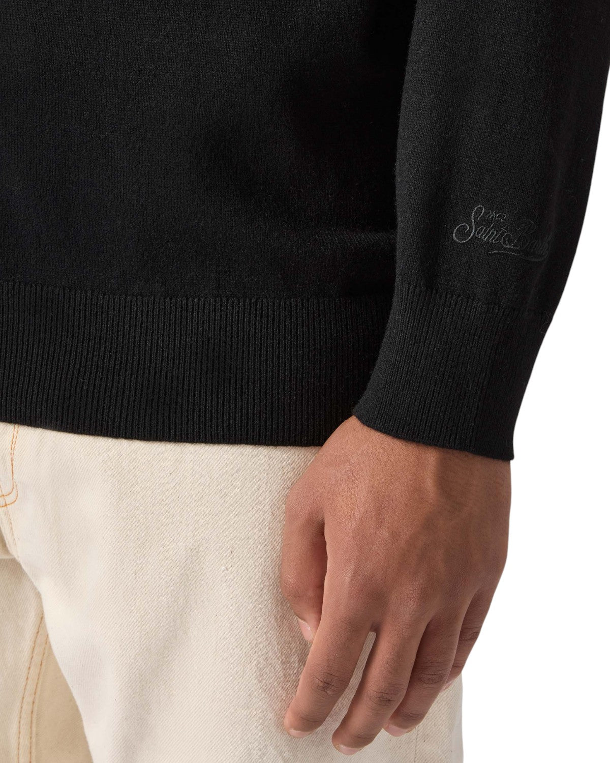 Maglione Heron Light con ricamo "Golden Power"-Mc2 Saint Barth-Maglieria-Vittorio Citro Boutique