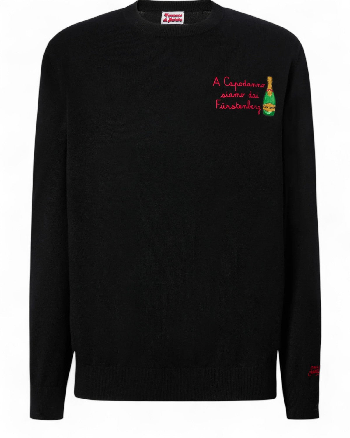 Maglione Heron Light con ricamo "A Capodanno..."-Mc2 Saint Barth-Maglieria-Vittorio Citro Boutique