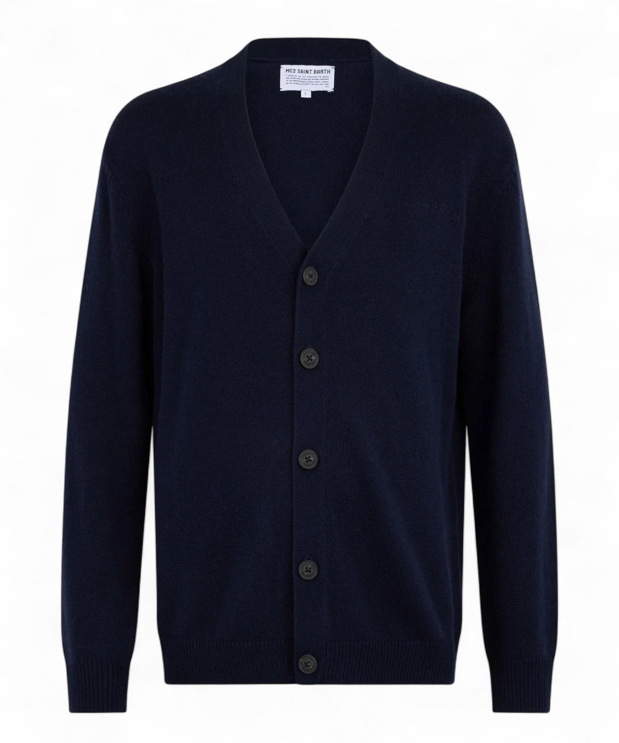 Cardigan Herrison in pura lana a coste inglesi-Mc2 Saint Barth-Maglieria-Vittorio Citro Boutique