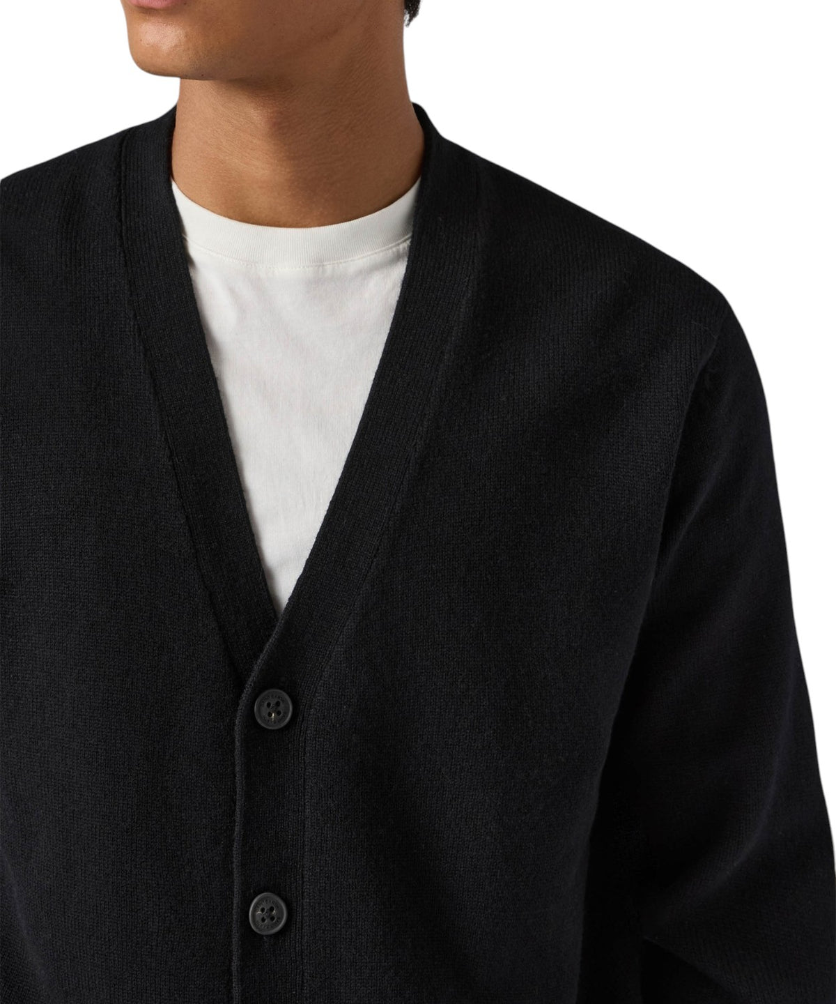 Herisson cardigan in pure English rib wool