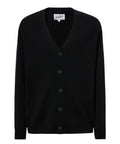 Herisson cardigan in pure English rib wool