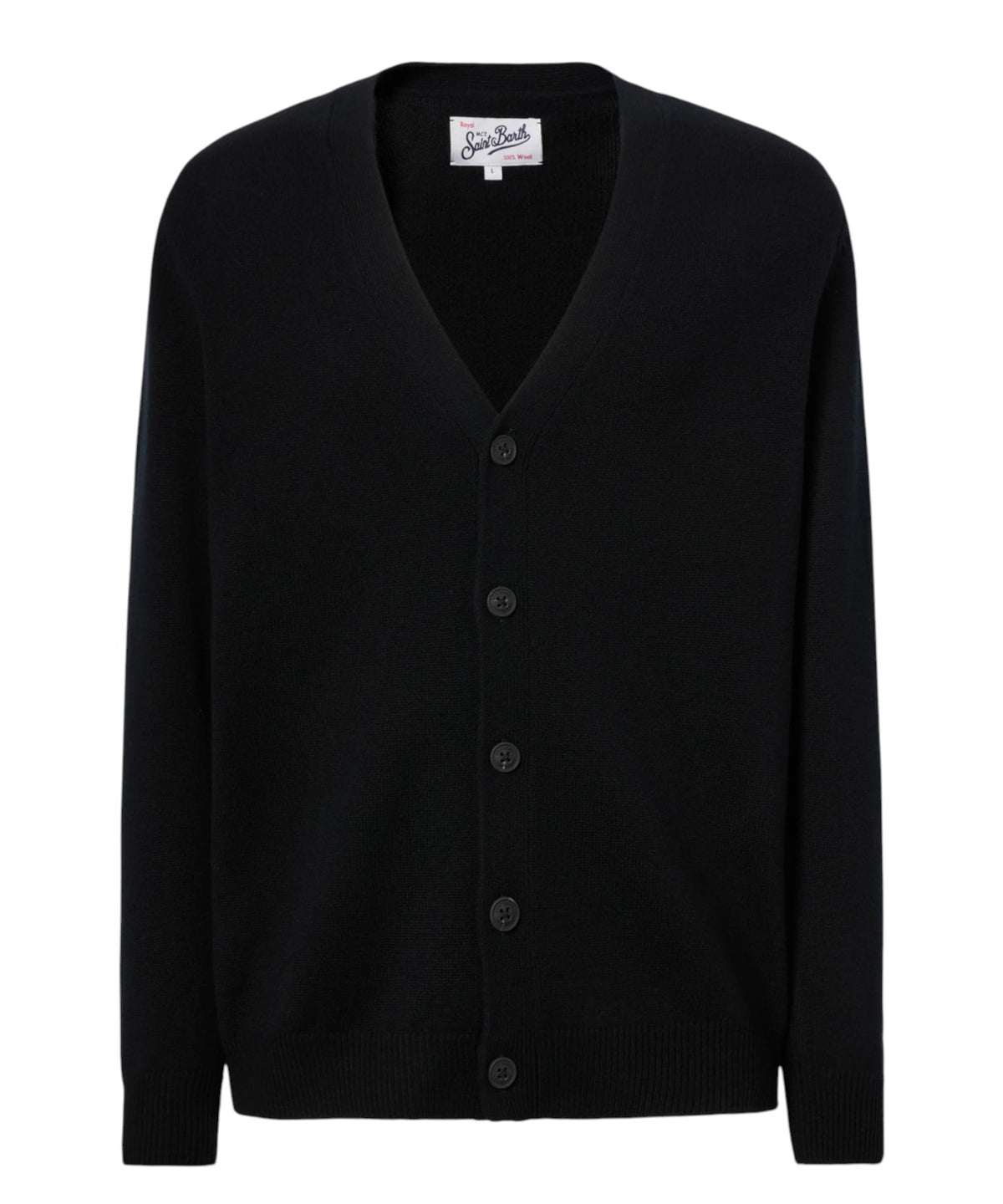 Herisson cardigan in pure English rib wool