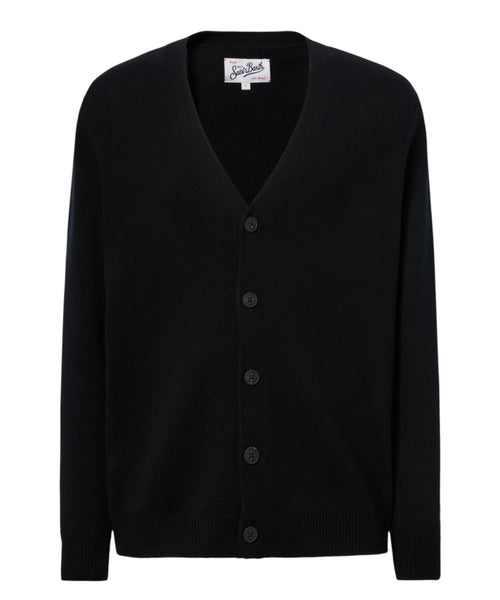 Herisson cardigan in pure English rib wool