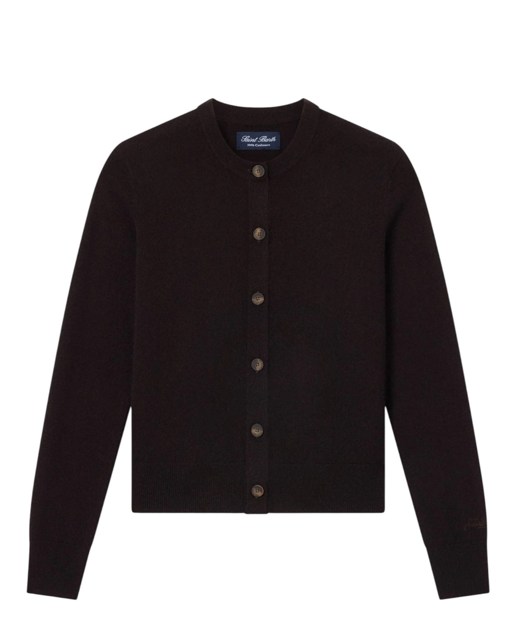 Cardigan SIERRA in Cashmere Tinta Unita con Bottoni