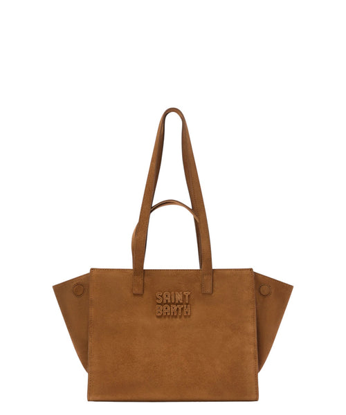 Borsa Jour Midi in Suede con Logo