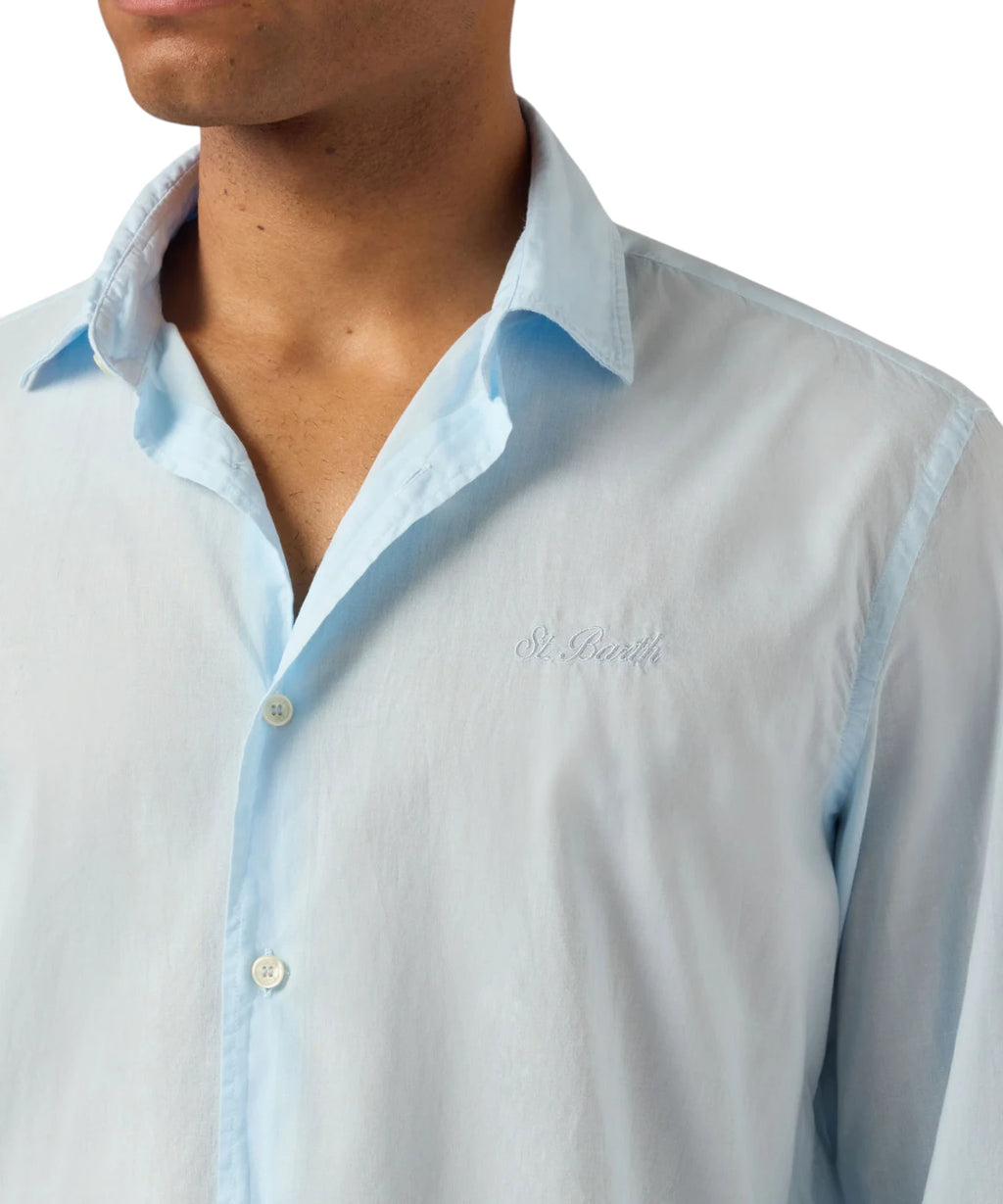 Camisa Hombre MC2 Saint Barth con Logo Bordado