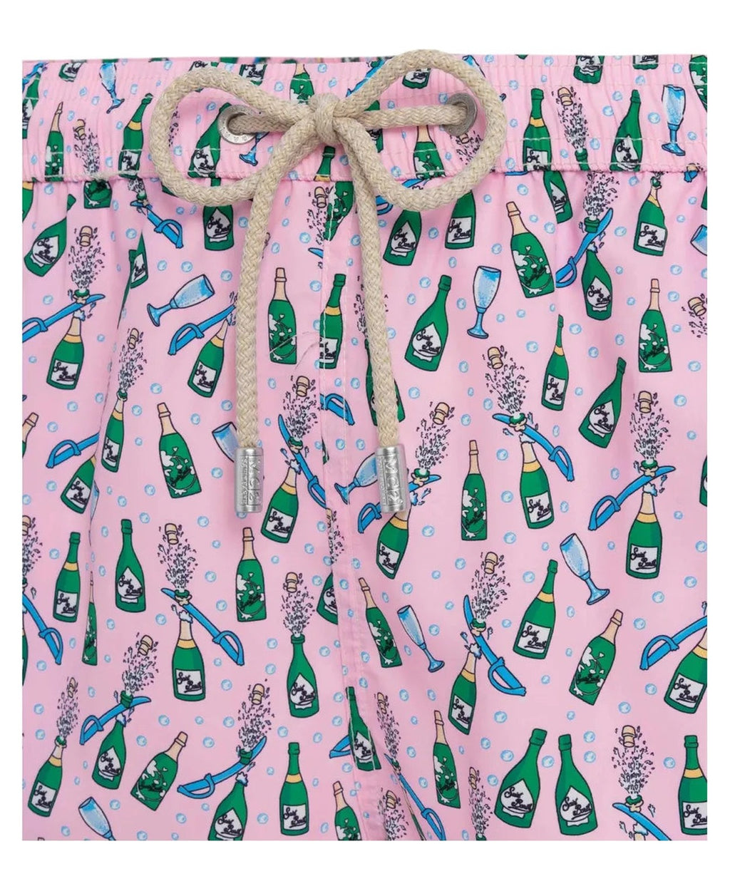 Costume Lighting Rosa con Stampa Bottiglie Sabrage-Mc2 Saint Barth-Costumi da bagno-Vittorio Citro Boutique