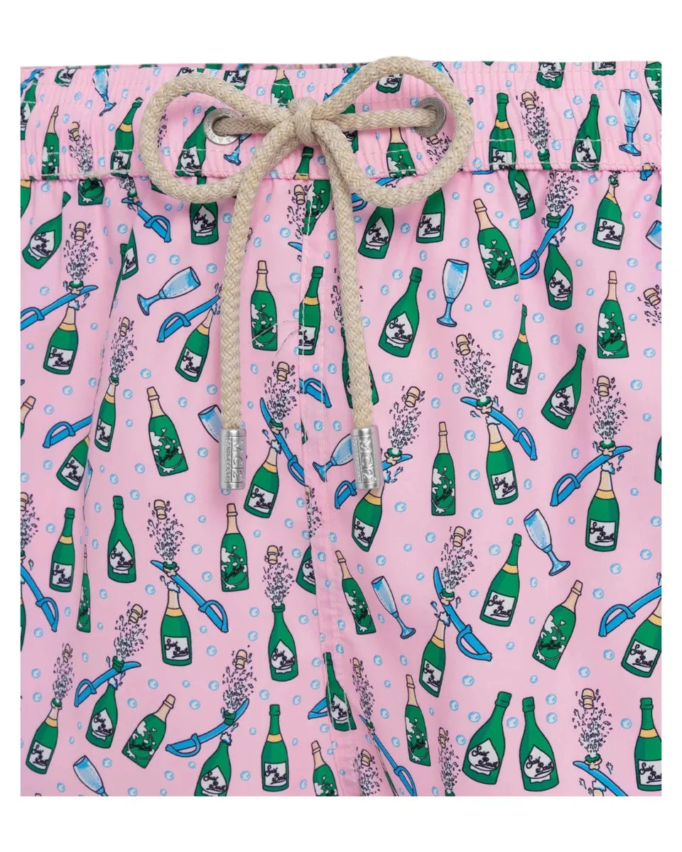 Costume Lighting Rosa con Stampa Bottiglie Sabrage-Mc2 Saint Barth-Costumi da bagno-Vittorio Citro Boutique