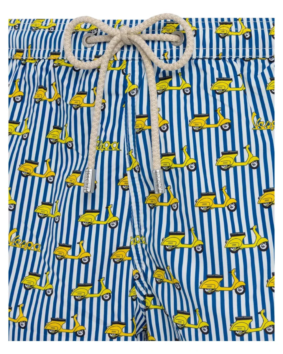 Saint Barth Vespa Swimsuit for Men in Blue Special Beach Edition