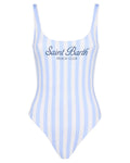 Costume Intero Lora Saint Barth a Righe Azzurre con Scollo Profondo-Mc2 Saint Barth-Costumi da bagno-Vittorio Citro Boutique