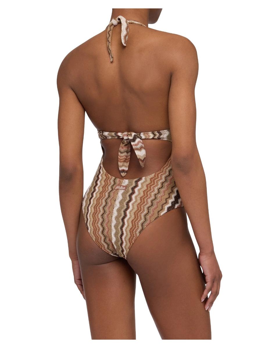 Costume Intero Marylin Rachel Chevron con Scollatura a V e Fascia in Vita-Costumi da bagno-Mc2 Saint Barth-Vittorio Citro Boutique