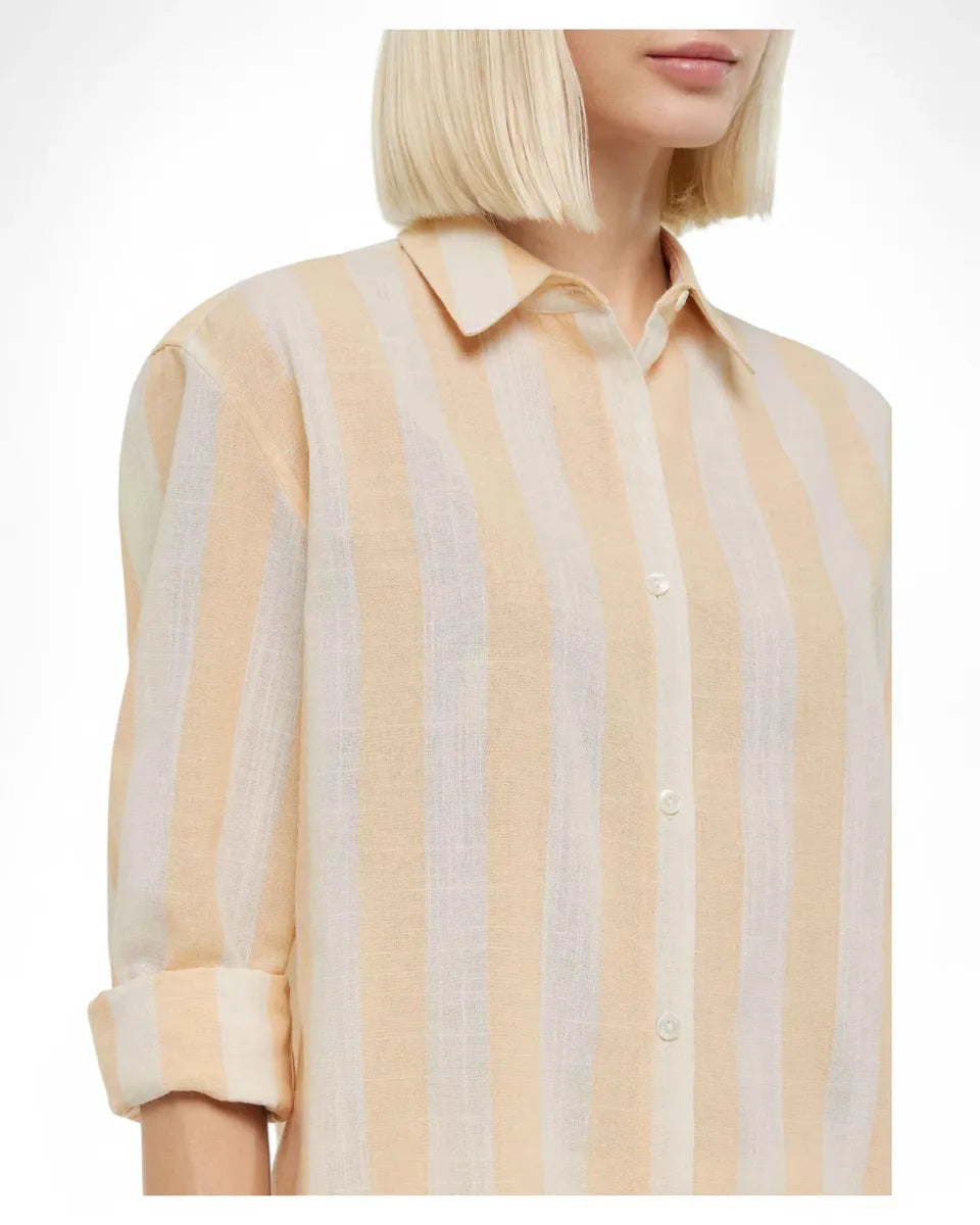 Camicia in Lino Meredith a Righe Beige-Mc2 Saint Barth-Camicie-Vittorio Citro Boutique