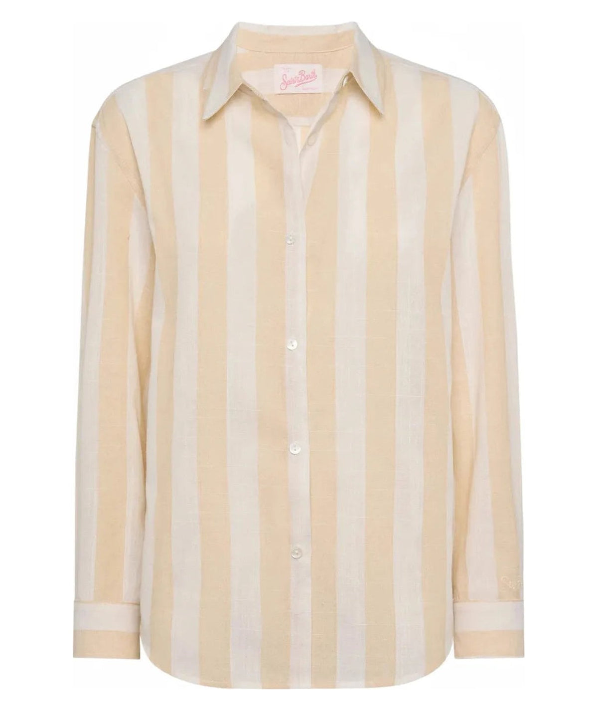 Camicia in Lino Meredith a Righe Beige-Mc2 Saint Barth-Camicie-Vittorio Citro Boutique