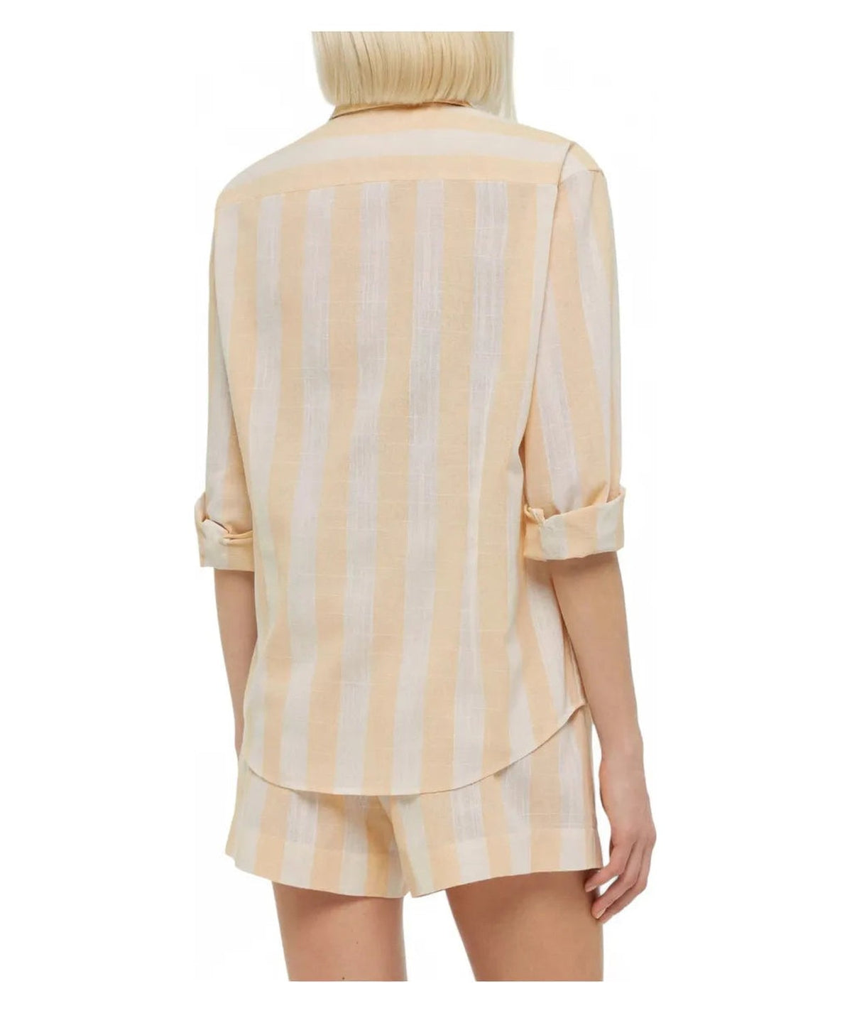 Camicia in Lino Meredith a Righe Beige-Mc2 Saint Barth-Camicie-Vittorio Citro Boutique