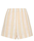 Shorts in Lino Meave a Righe Beige-Mc2 Saint Barth-Shorts-Vittorio Citro Boutique