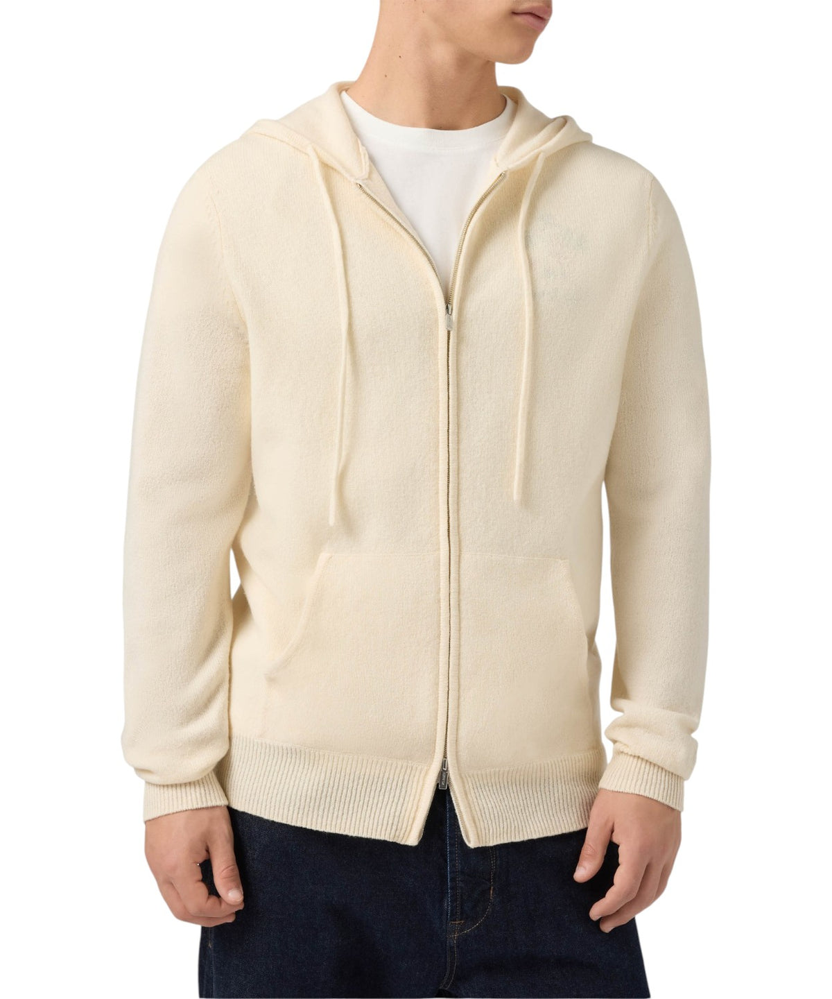 Notting hoodie in pure lambswool with zip