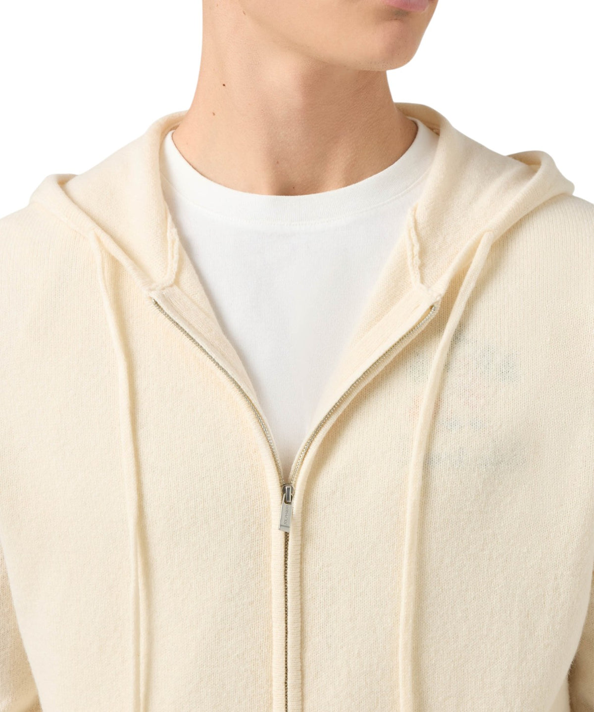 Notting hoodie in pure lambswool with zip