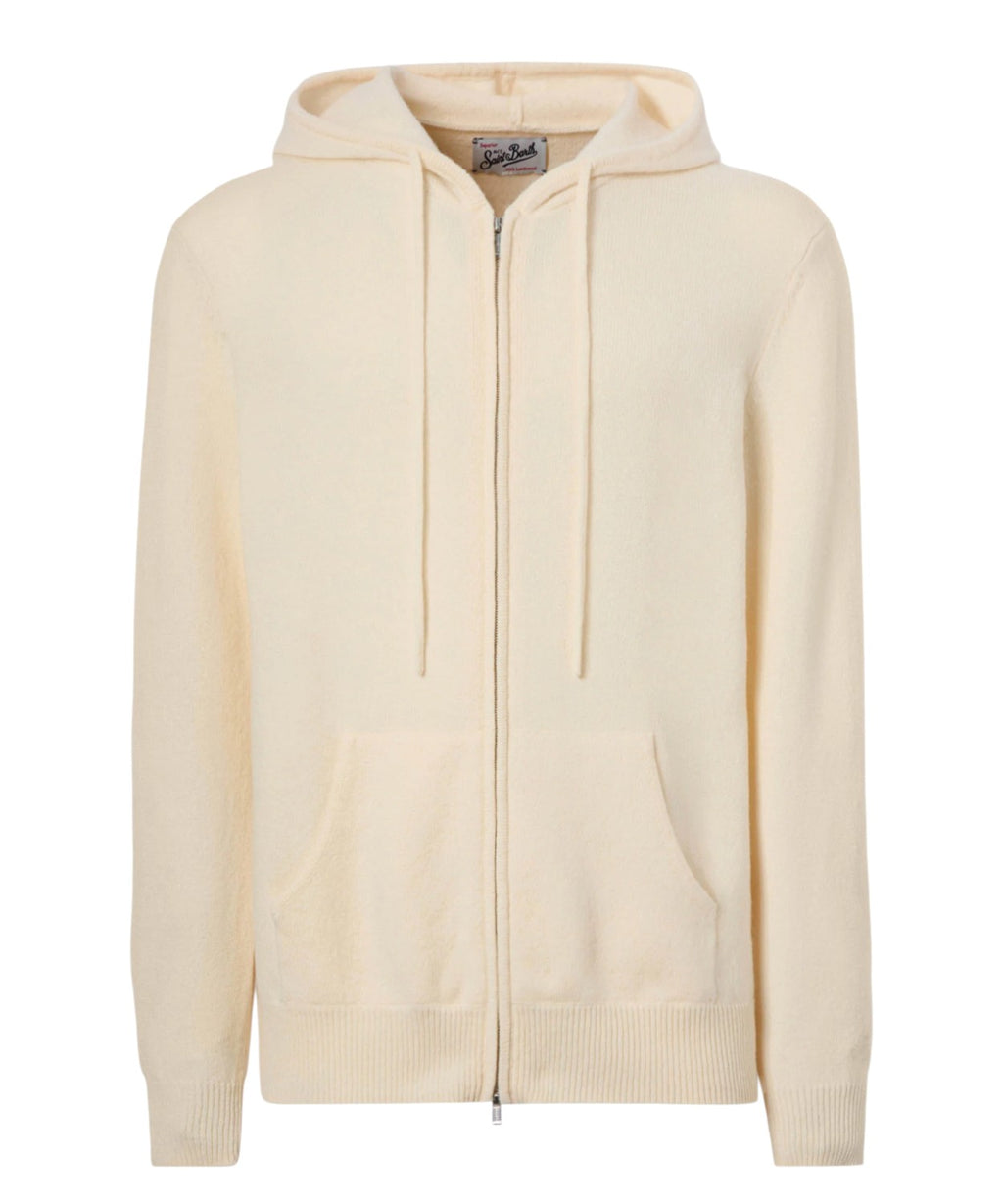 Notting hoodie in pure lambswool with zip