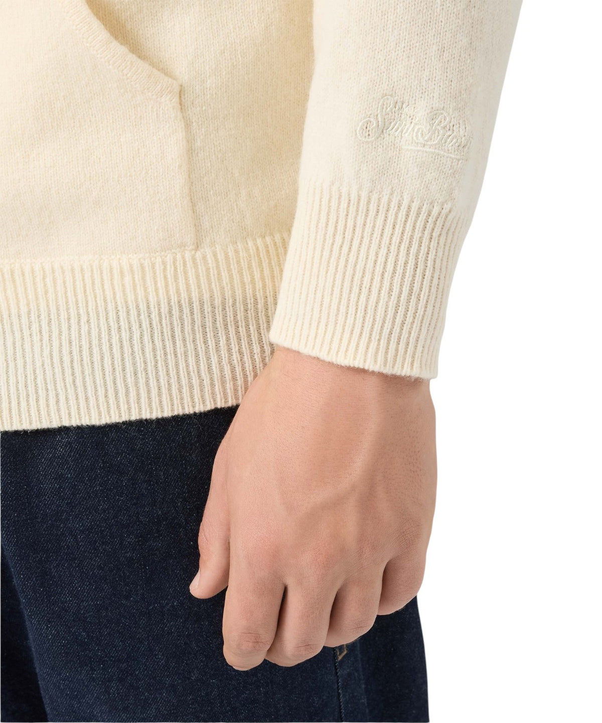 Notting hoodie in pure lambswool with zip