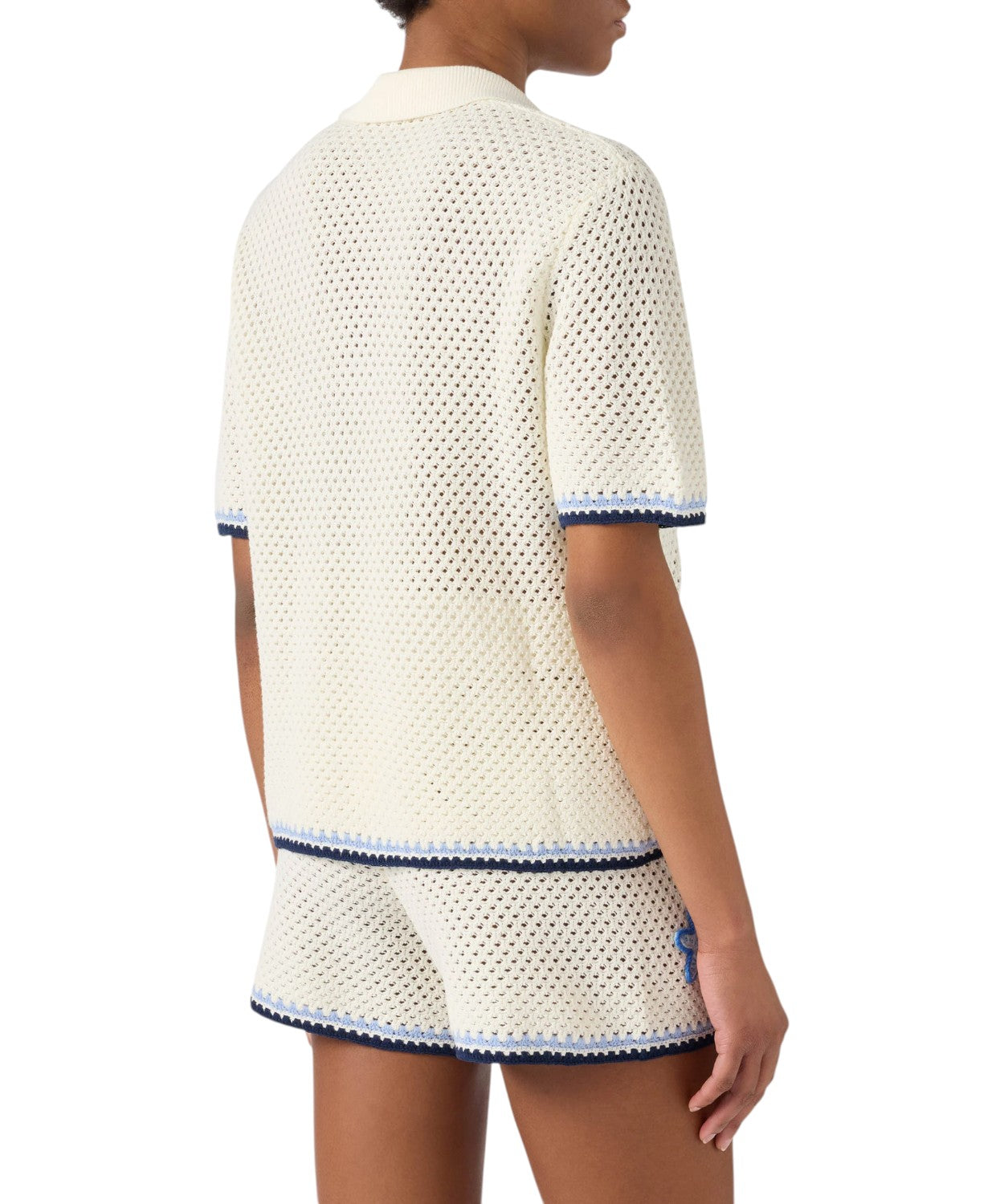 Letnia koszulka polo z haftowanymi naszywkami - Pixie