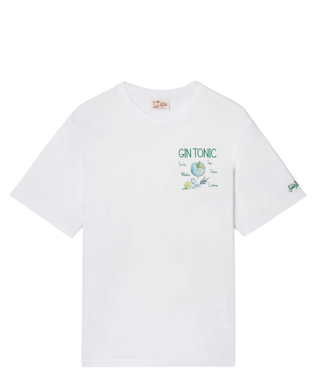 Heren T-shirt Portofino MC2 Saint Barth met Gin Tonic Borduursel