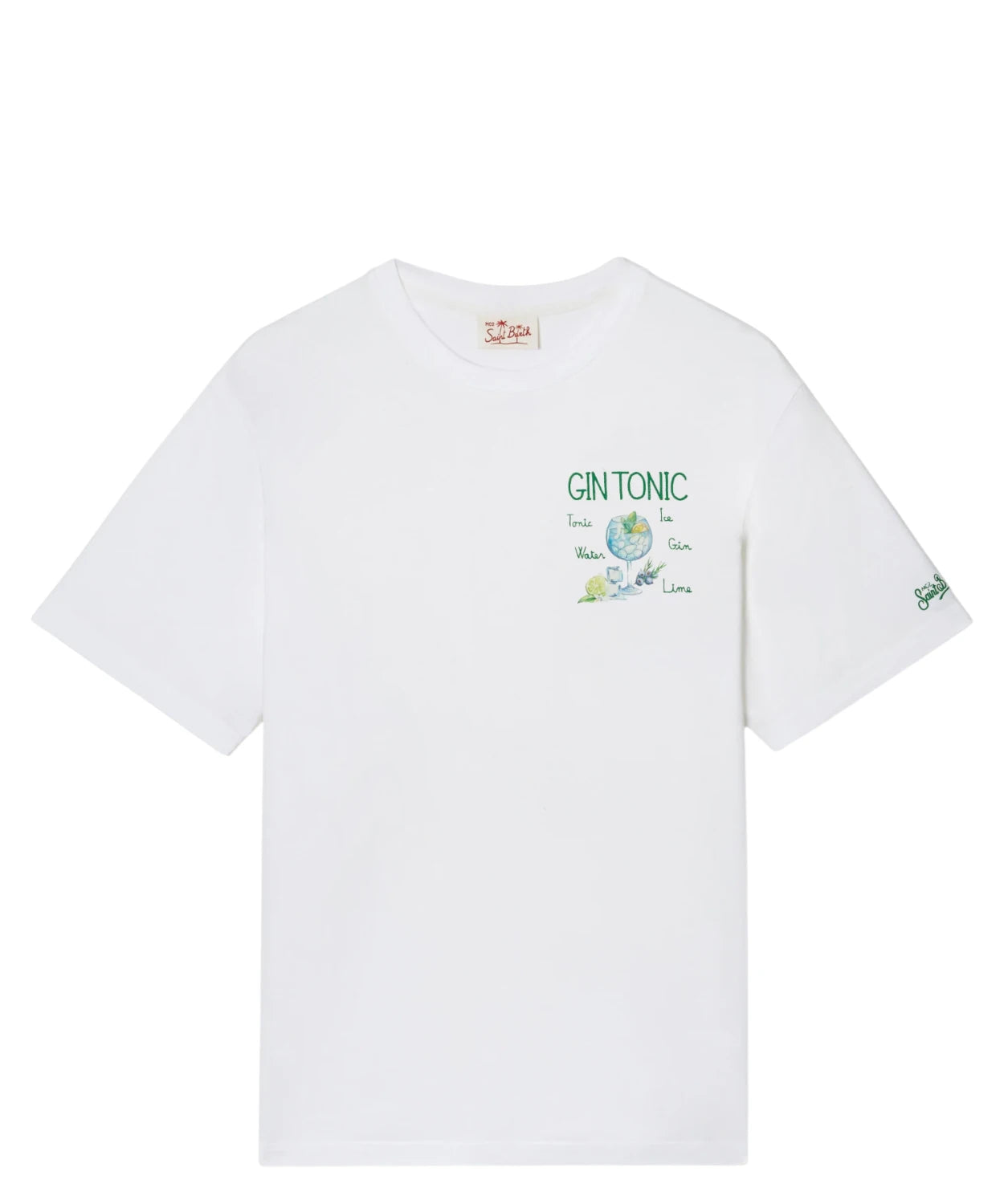Heren T-shirt Portofino MC2 Saint Barth met Gin Tonic Borduursel