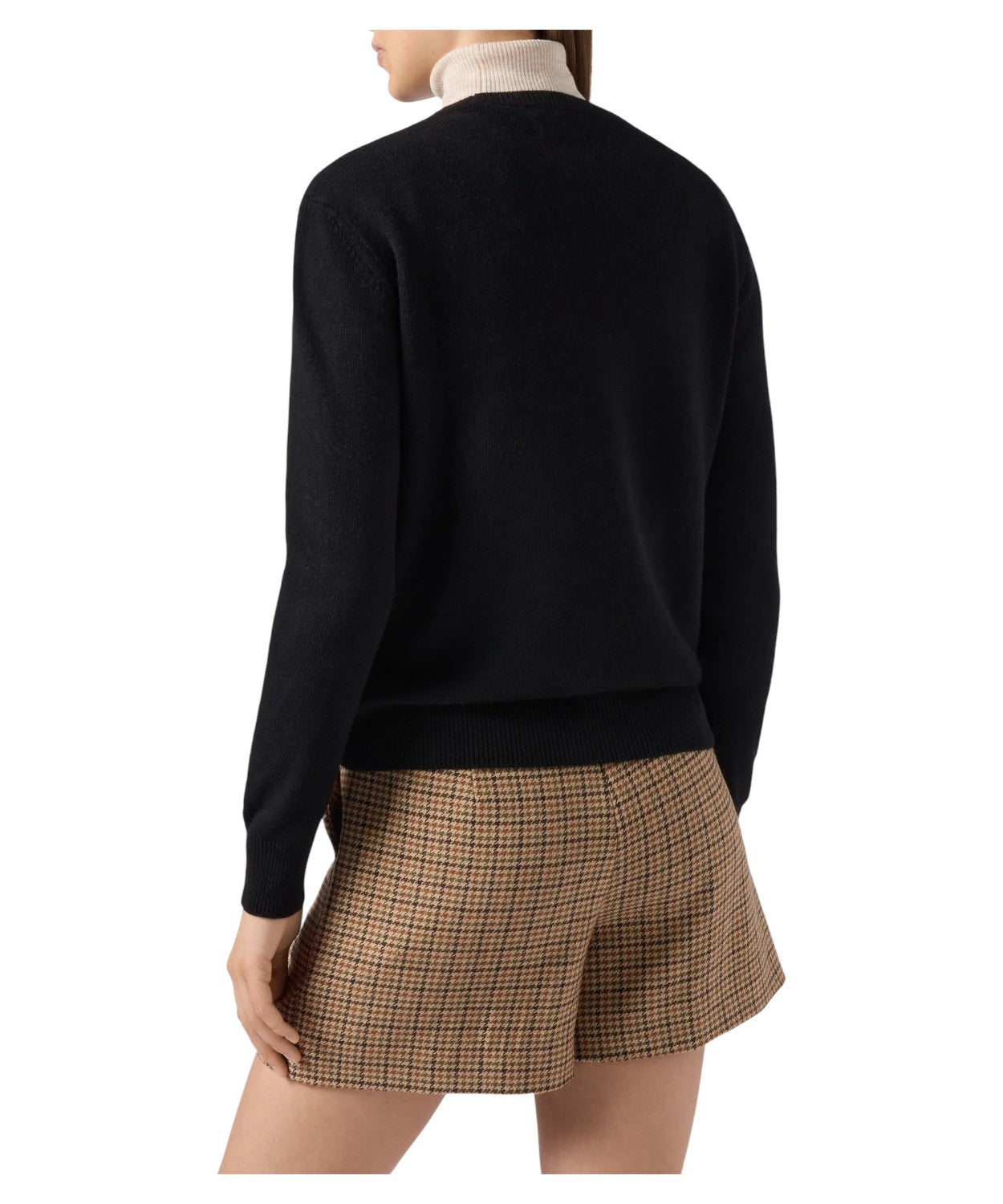 Maglione New Queen nero in misto cashmere con jacquard lurex “Vacanze di Natale” – Special Edition-Mc2 Saint Barth-Maglieria-Vittorio Citro Boutique