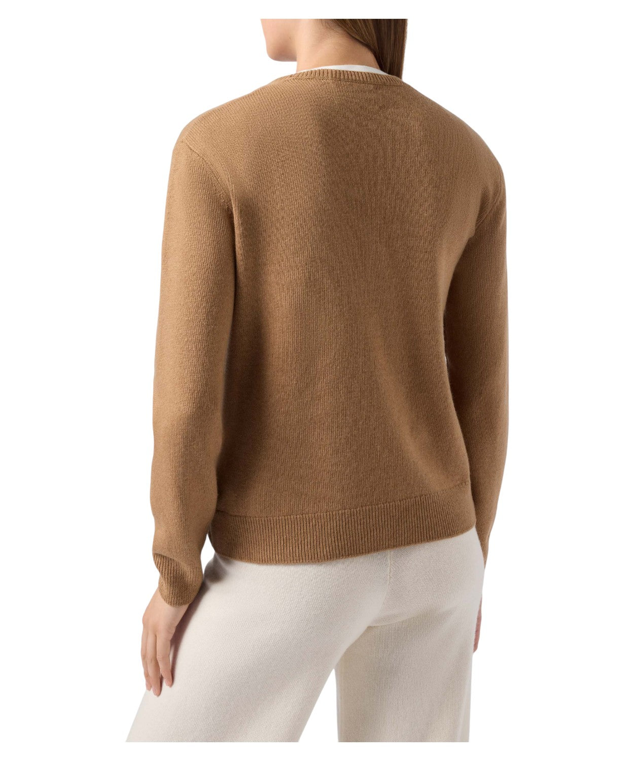 New Queen | Maglione misto cashmere cammello con Snoopy jacquard – PEANUTS Special Edition-Mc2 Saint Barth-Maglieria-Vittorio Citro Boutique