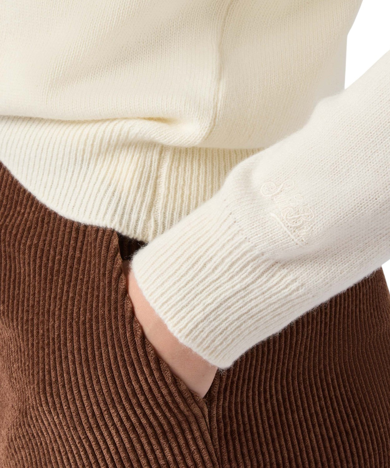 Maglione New Queen in misto cashmere bianco con ricamo lurex “Favolosa”-Mc2 Saint Barth-Maglieria-Vittorio Citro Boutique