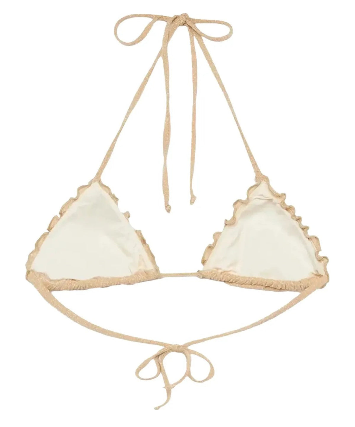 Sagittarius Top a Triangolo in Lurex Beige-Mc2 Saint Barth-Costumi da bagno-Vittorio Citro Boutique