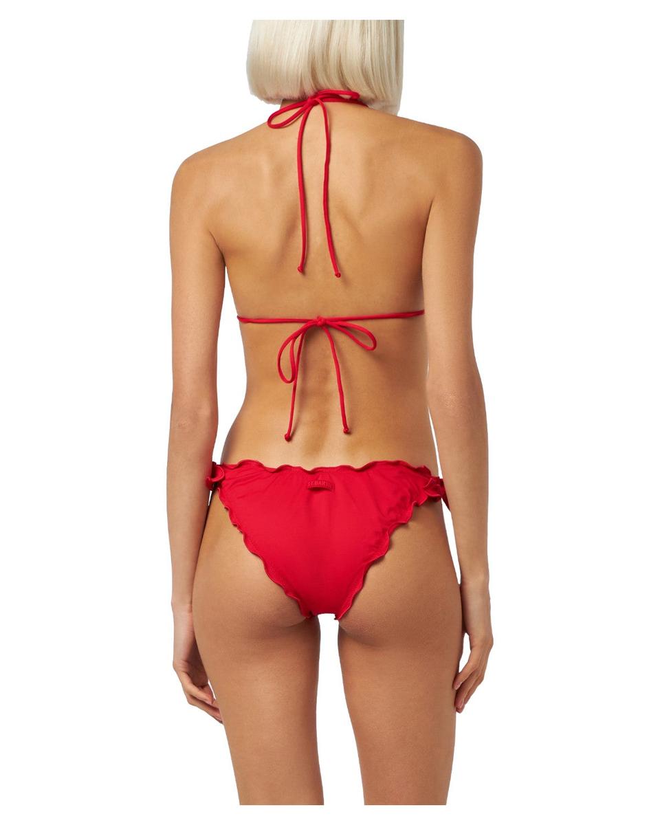 Slip Bikini Moon Rosso con Bordi Arricciati e Laccetti Regolabili-Mc2 Saint Barth-Costumi da bagno-Vittorio Citro Boutique