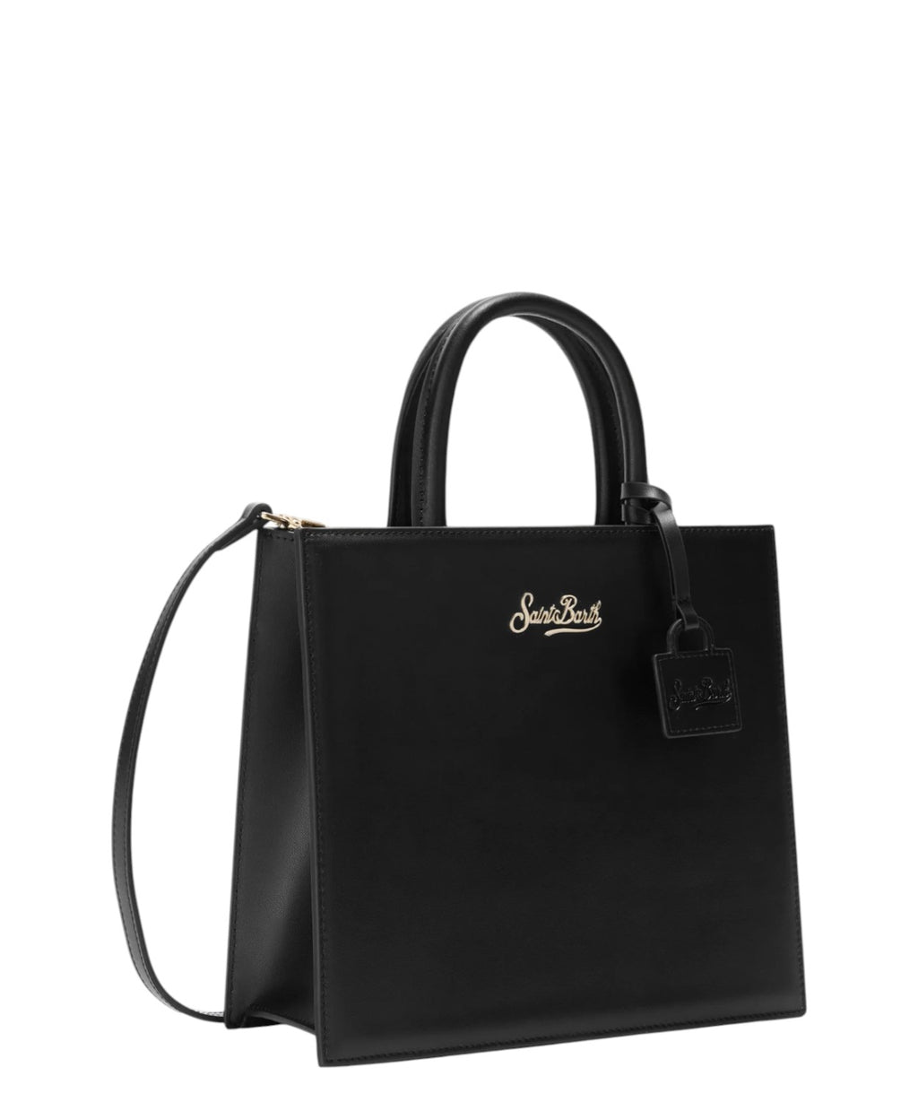 Mini-Shop-Tasche aus Leder mit Krokodilprägung und Schulterriemen