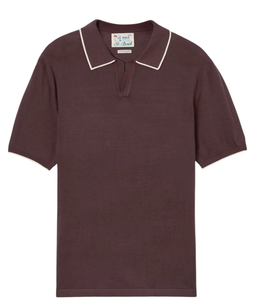 Polo Sloan van High Twist katoen met contrasterende biezen