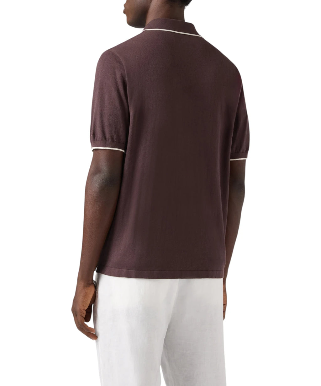 Polo Sloan van High Twist katoen met contrasterende biezen