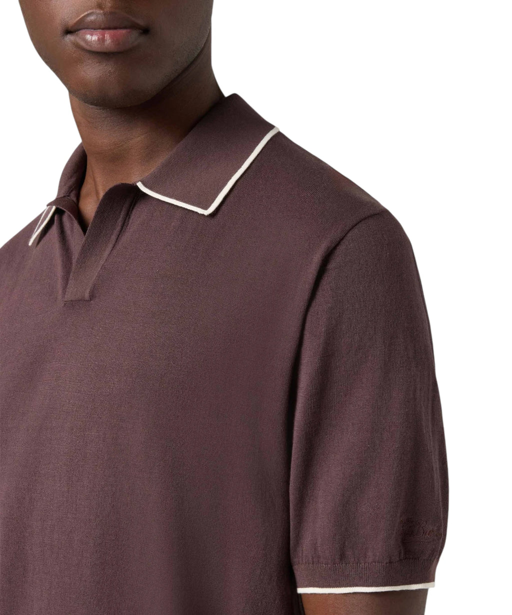 Polo Sloan van High Twist katoen met contrasterende biezen