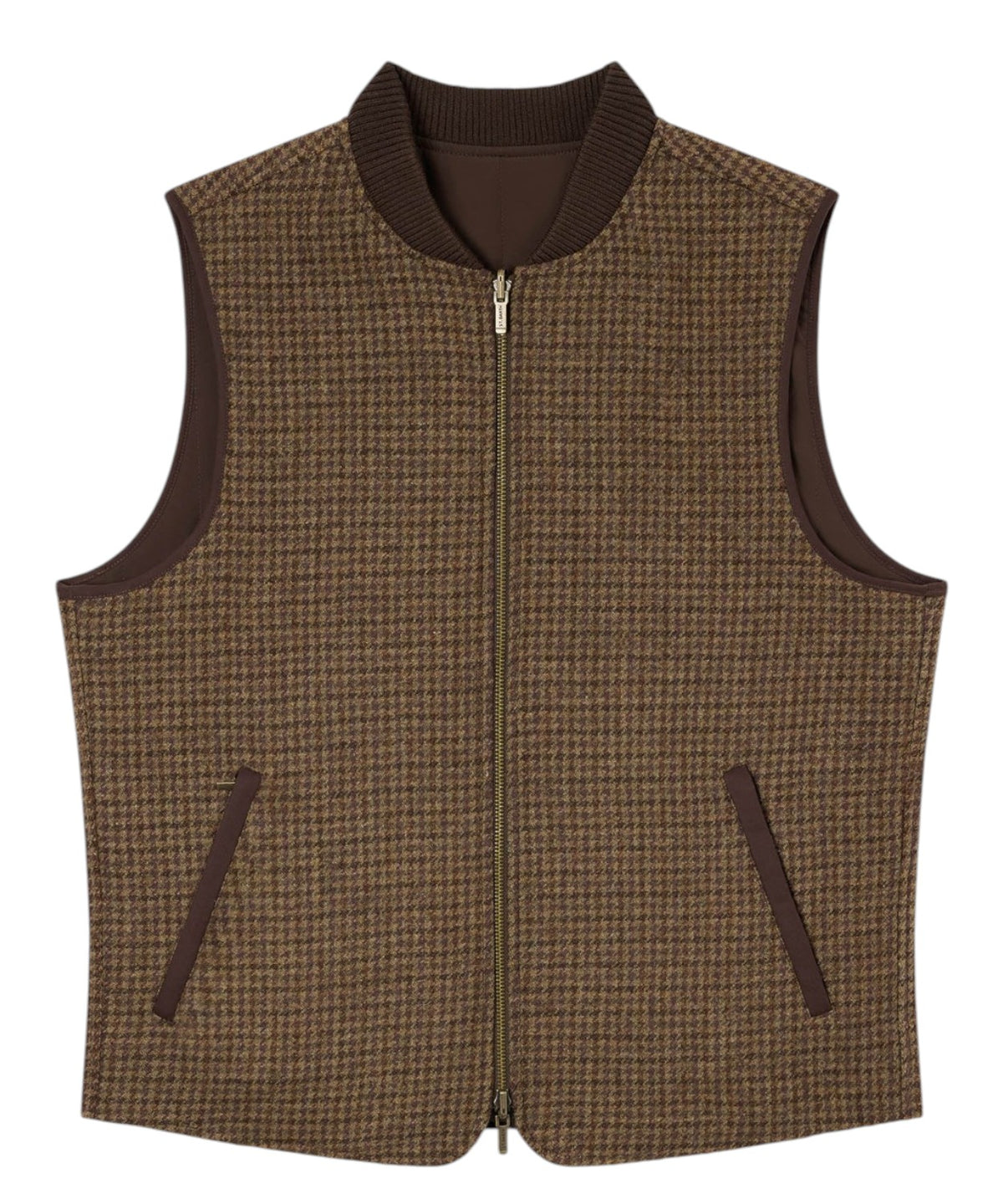 Gilet Spencer Reversibile in Lana Pied de Poule per Uomo