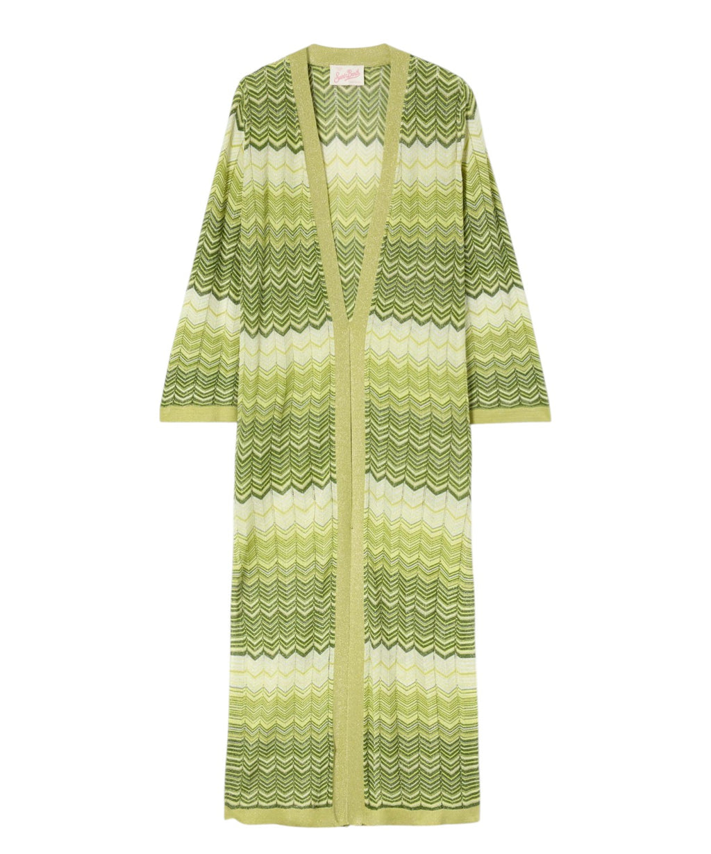 MC2 Saint Barth lange cardigan Tonia met geometrisch motief