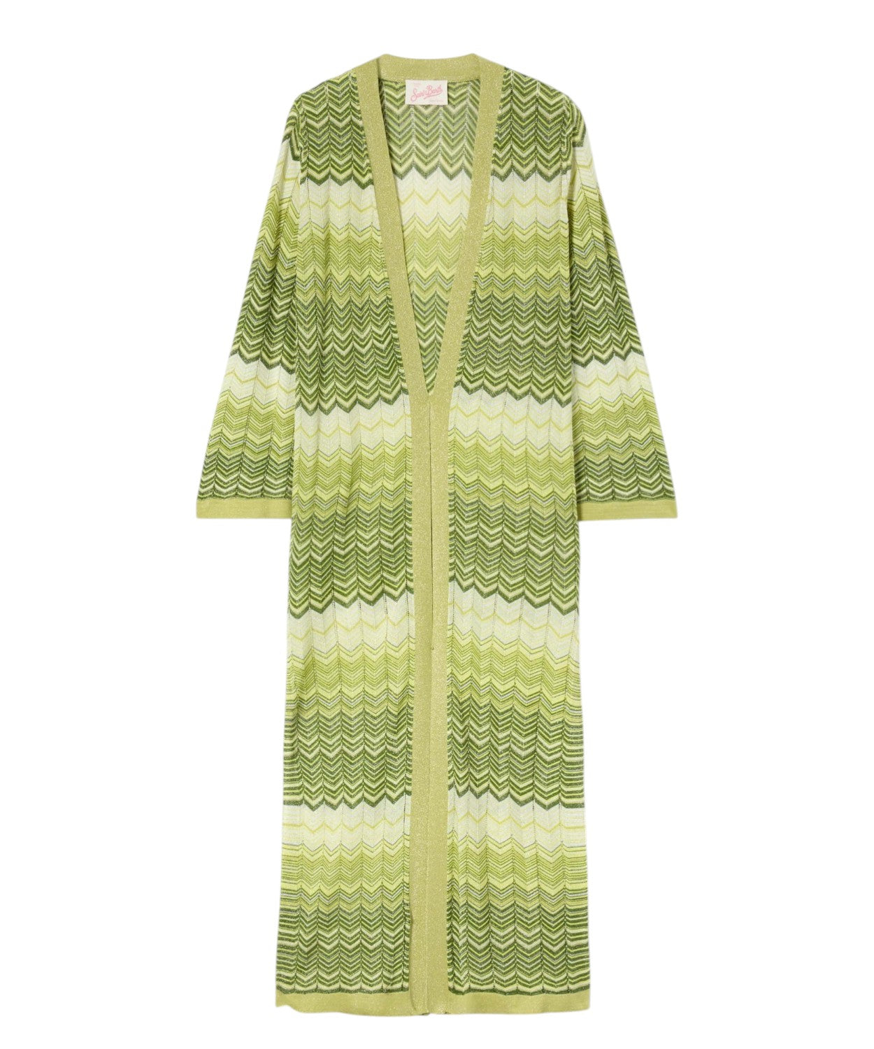 MC2 Saint Barth Cardigan Lungo Tonia con Motivo Geometrico