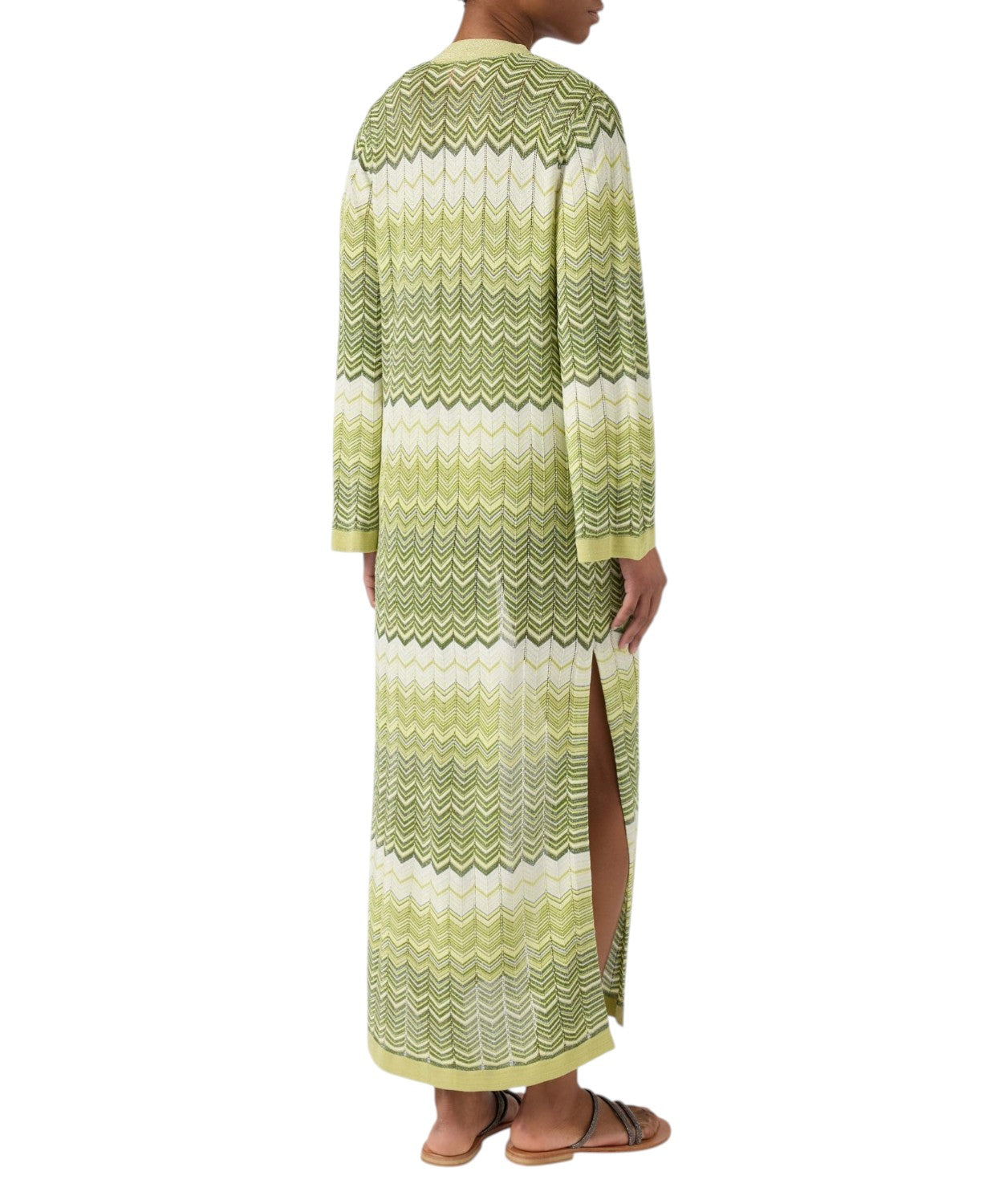 MC2 Saint Barth Cardigan Lungo Tonia con Motivo Geometrico