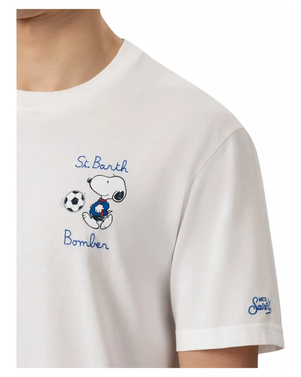 T-shirt Snoopy Bomber Special Edition in Cotone Organico-Mc2 Saint Barth-T-shirt-Vittorio Citro Boutique