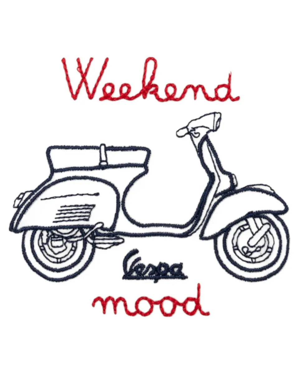 T-shirt Vespa Special Edition con Ricamo "Week End Mood"-Mc2 Saint Barth-T-shirt-Vittorio Citro Boutique