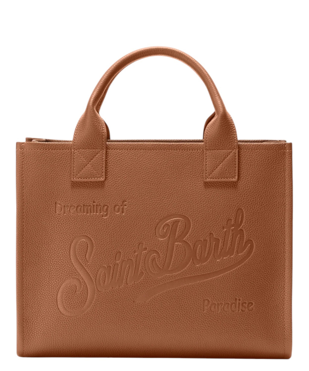 Large Leather Vanity Bag with Removable Shoulder Strap