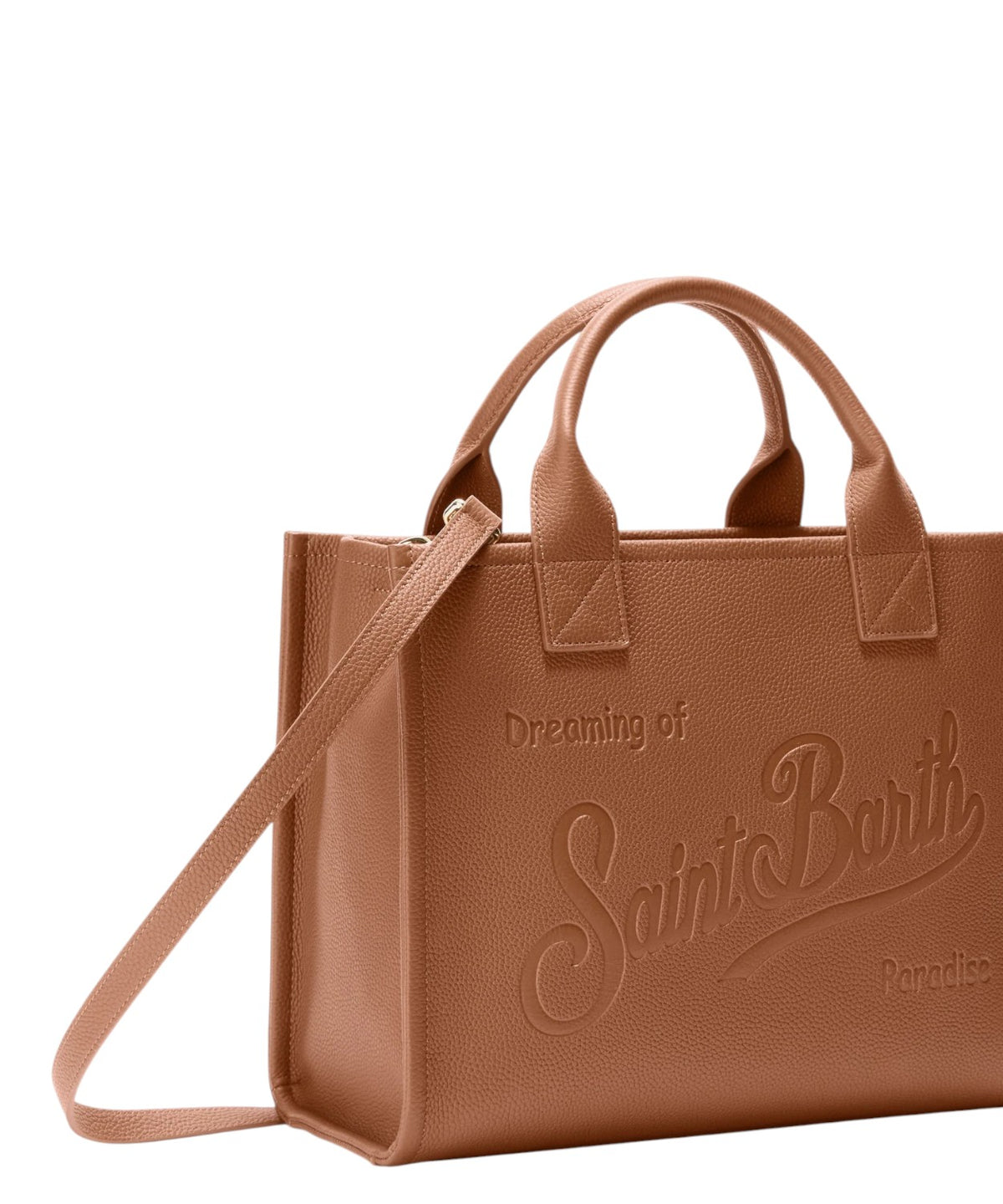 Large Leather Vanity Bag with Removable Shoulder Strap