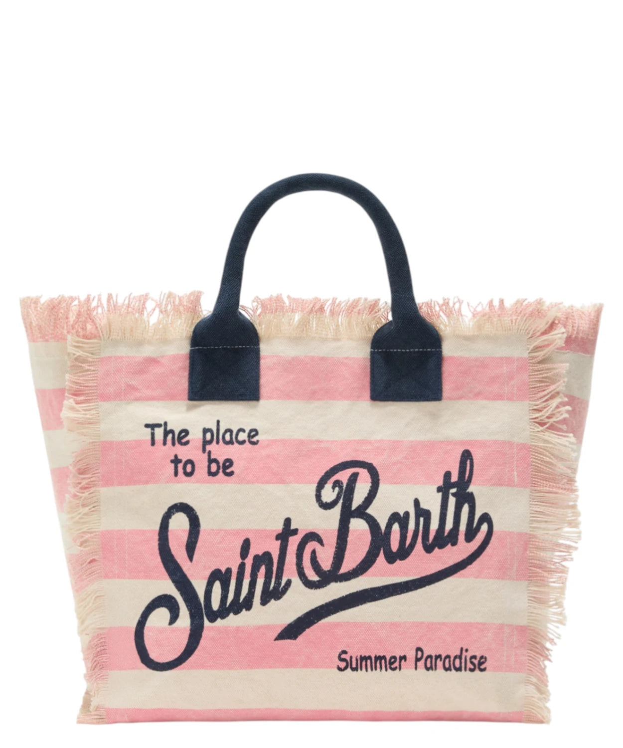 Borsa Vanity MC2 Saint Barth in Canvas a Righe