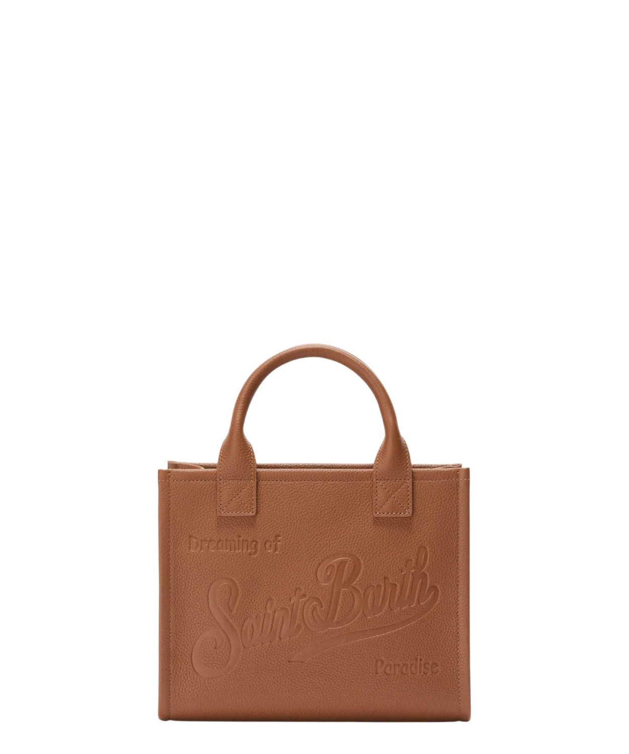 Vanity Bag Midi in pelle martellata cammello con tracolla removibile-Borse a spalla-Mc2 Saint Barth-Vittorio Citro Boutique