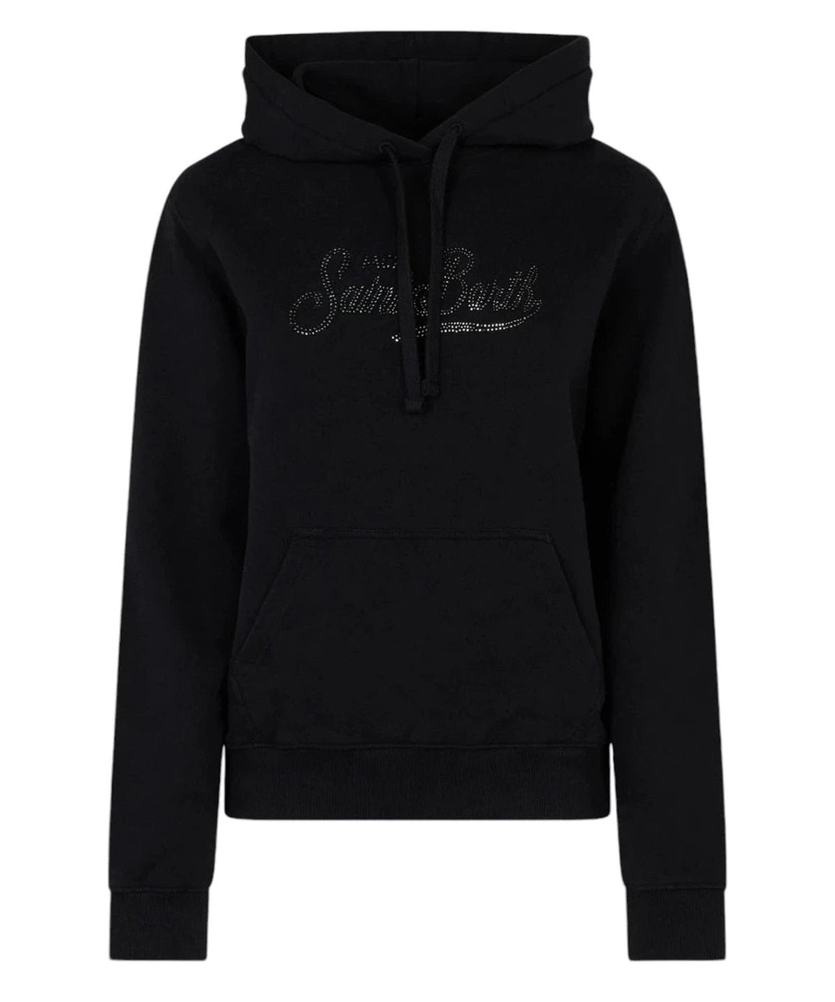 Saint Barth Felpa Virginia Nera con Strass-Mc2 Saint Barth-Felpe-Vittorio Citro Boutique
